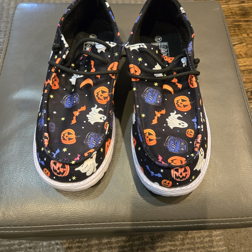 Halloween Themed Black Flats